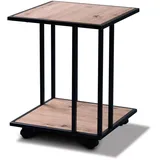 Möbel Boss Beistelltisch Schwarz Eiche 40 x 51 x 40 cm