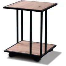 Möbel Boss Beistelltisch Schwarz Eiche 40 x 51 x 40 cm