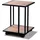 Möbel Boss Beistelltisch Schwarz Eiche 40 x 51 x 40 cm