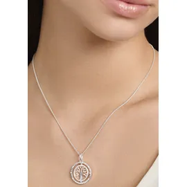 Thomas Sabo Kette mit Anhänger Tree of Love Silber 925 Geschwärzt