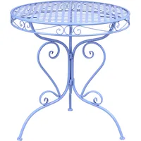 Beliani Albinia Bistrotisch Ø 70 x 70 cm Blau