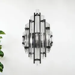 Bamyum Champion Wandleuchte Innen Kristall, Glas Metall