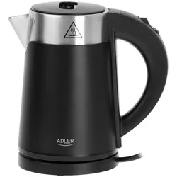 Adler elektrischer Wasserkocher AD 1372 0,6L schwarz Doppelwand Design Trockengehschutz