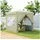 Outsunny Faltpavillon 2,5 x 2,5 m inkl. 4 Seitenteile Cremeweiß