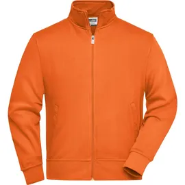 James & Nicholson Unisex Sweatjacke mit Stehkragen JN836 orange, 3XL