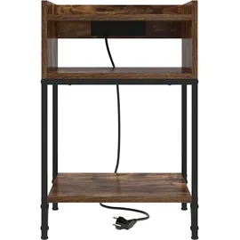 vidaXL Nachttisch 2 pcs Räuchereiche 40 x 40 x 61 cm Holzwerkstoff