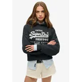 Superdry Kapuzensweatshirt Metallic Schwarz S