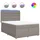 vidaXL Boxspringbett mit Matratze Taupe 140x200 cm Stoff