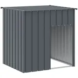 vidaXL Hundehütte mit Dach 110 x 103 x 109 cm Stahl Anthrazit