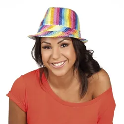 Bunter Regenbogen Fedora Hut - OS