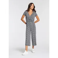 LAURA SCOTT Jumpsuit mit V-Ausschnitt, Gr. 44 - N-Gr, schwarz-weiß, , 73947454-44 N-Gr