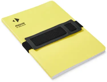 Notizbuch mit elastischem Band - schwarz - Schwarz