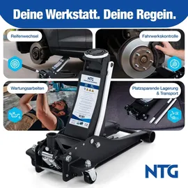 NTG Wagenheber 3t Stahl 75-505mm schwarz