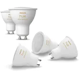 Philips Hue White Ambiance GU10 LED Spot 5er Pack (400lm), dimmbare LED Lampen für das Hue Lichtsystem mit warmweißem/kaltweißem Licht, smarte Lichtsteuerung über Sprache und App