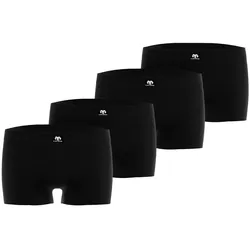 CECEBA Herren Boxershorts, 4er Pack - Konvex, Unterwäsche, Logo, einfarbig Schwarz XXL