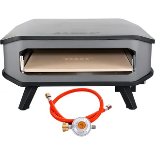 cozze 17" Pizza-Gas-Ofen schwarz inkl. Pizzastein 42 x 42cm