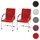 Mendler Esszimmerstuhl Samara Kunststoff rot 2er Set