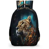 TPISLI Rucksack Wasserdicht Gepard Rucksack Für Kinder Von 10 Bis 11 Jahren Schultasche Tier Leopard Leichter Reise Outdoor Freizeit - Einheitsgröße
