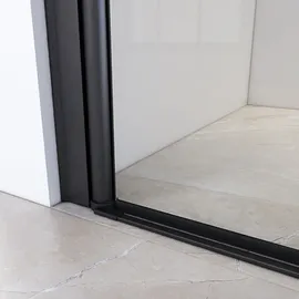 Home Deluxe LAVEA Duschtür rechts 100 x 195 cm Klarglas schwarz