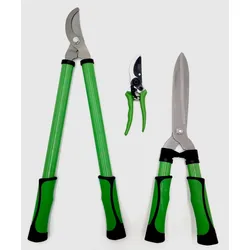 3er-Set Astschere Heckenschere Rosenschere Gartenschere Baumschere Strauchschere