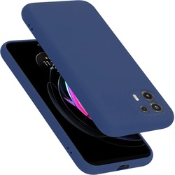 Cadorabo TPU Liquid Silicone Case Hülle für Motorola EDGE 20 LITE / FUSION (Motorola Edge 20 Lite, Motorola Edge 20 Fusion), Smartphone Hülle, Blau
