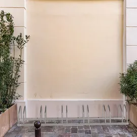 Relaxdays Fahrradständer für 6 Fahrräder Silber