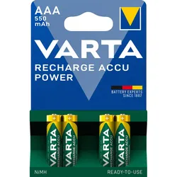 Varta AAA 550mAh Akku Recharge Power NiMH (4er Blister)
