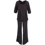 LASCANA Damen Pyjama schwarz Gr.52/54