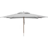anndora® Sonnenschirm 3 x 4 m Silber Grau Gartenschirm Marktschirm Gastronomie