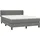vidaXL Boxspringbett mit Matratze Dunkelgrau 140x200 cm Stoff