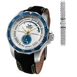 Vostok Europe Rocket N1 Automatik Herrenuhr + Vostok Armbänder - Silber/Silber