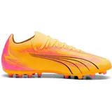 Puma Ultra Match Mg Soccer Shoes, Sun Stream-Puma Black-Sunset Glow, 41