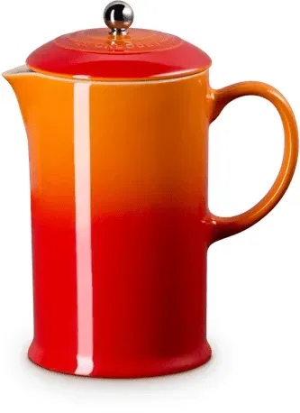 Le Creuset Kaffeebereiter aus Steinzeug  1L Ofenrot