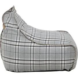 Beliani Sitzsack DROP LINEN Grau