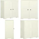 Kunststoffschrank 79x43x85,5 Cm Holzdesign Vanilleeis - Aufbewahrungsbox - Lagerschrank - Garderobe - Wohnzimmermöbel - Schlafzimmermöbel - Home & Living