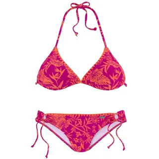 VENICE BEACH Triangel-Bikini Damen orange-pink bedruckt Gr.32 Cup A/B