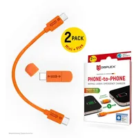 Displex Phone-to-Phone Notfall-Lader, USB-C, 2er Set