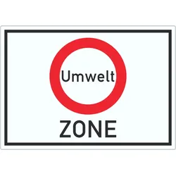 Umweltzone Symbol Aufkleber A9 (37x52mm)