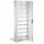 C+P Magazinschrank mit 9 Böden zur Aufnahme von Sichtlagerkästen, H1980xB700xT300mm Front Lichtgrau Korpus Lichtgrau