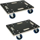 ECD Germany 2Er Set Transportroller 35x50 cm bis 800 kg Siebdruckplatte PP-Räder
