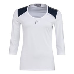 Head Tennisshirt Damen Tennisshirt CLUB 22 TECH 3/4 SHIRT W blau|weiß L