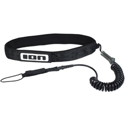 ION Wing/SUP Leash Core Coiled Hip Safety 23 Leine Sicherheit, Leash Längen: 10', Farbe: black, Konfiguration: S-M