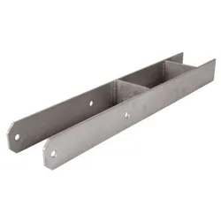 H-Pfostenträger 14 x 14 cm, silber – H-Anker aus verzinktem Stahl – quadratischer Pfostenhalter zum Einbetonieren – ideal für H-Träger-Bauten