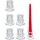 Relaxdays Stabkerzenhalter 6er Set Glas Transparent