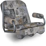 Angerer Freizeitmöbel GmbH Hollywoodschaukel Auflage 1-Sitzer - passend für viele 1-Sitzer Hollywoodschaukeln - Schaukelauflage Made in Germany (Grau-Beige Gemustert)