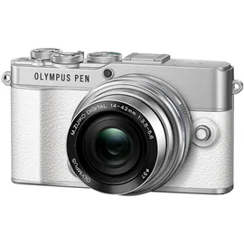 OM System E-P7 weiß + M.Zuiko 14-42 mm  EZ silber