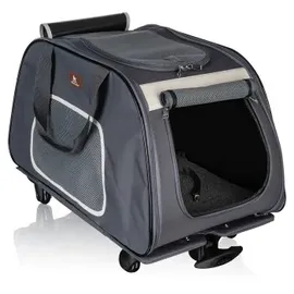 Knuffelwuff Faltbarer Hunde Trolley M-L 68 x 36 x 46 cm Grau