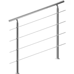 Treppengeländer Edelstahl 120cm 4 Streben