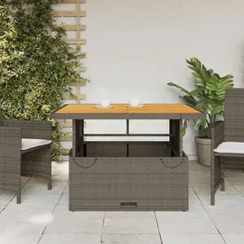 vidaXL Gartentisch 110 x 110 x 71 cm Grau