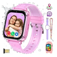 Vashoy Kinderuhr T59 Smartwatch Kinder mit GPS,Kindgerecht sicher Smartwatch (5 cm/1.83 Zoll, RTOS/4G (LTE) 4G Telefonfunktionen Smartwatch, 6-tlg., GPS-Ortung, SOS-Notruf, IP67, geschlossenes System ohne App-Store, Schulmodus,Geschenke für Kinder im Alter von 5 bis 16 Jahren